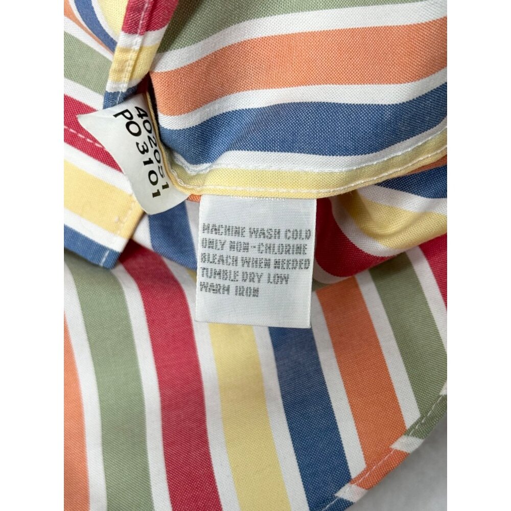 Orvis Blouse Shirt Womans 14 LS Button Front Wrinkle Free Multi Stripes - Picture 5 of 8